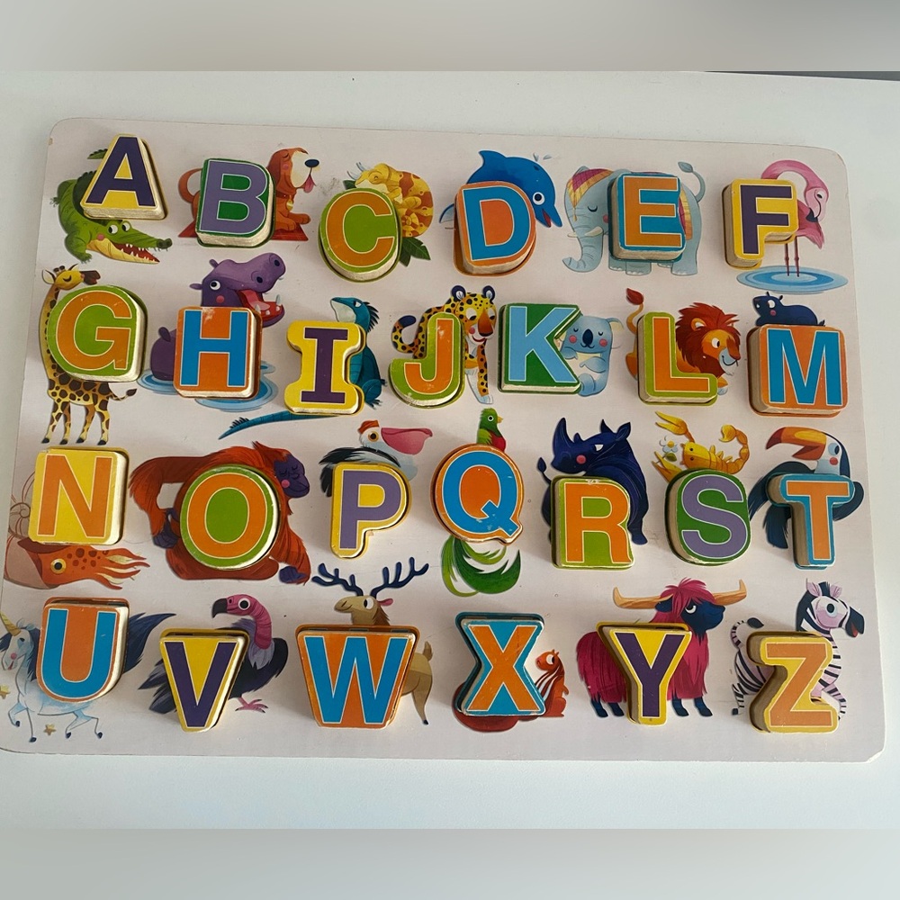 Wood Alphabet Animal Puzzle